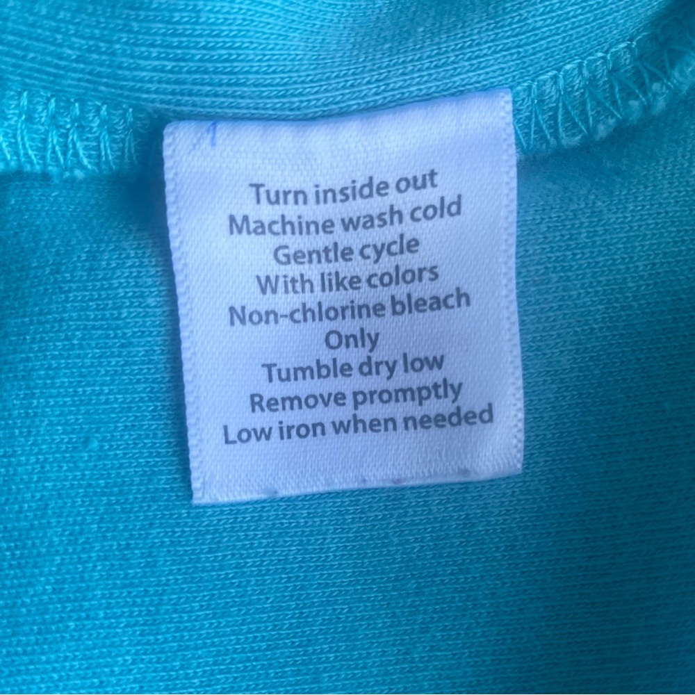 Aqua Short Sleeve Mock Neck 1X - Picture 4 of 5